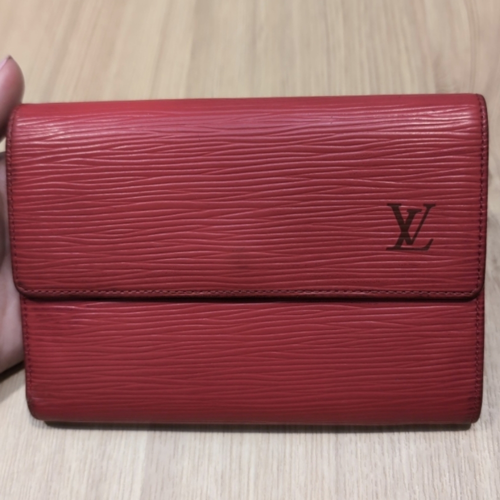 FINAL OFFER❣️Louis Vuitton❣️Authentic Red Epi CroSS-Wallet 🌟 SPO022 FRANCE 2002 - Picture 2 of 15